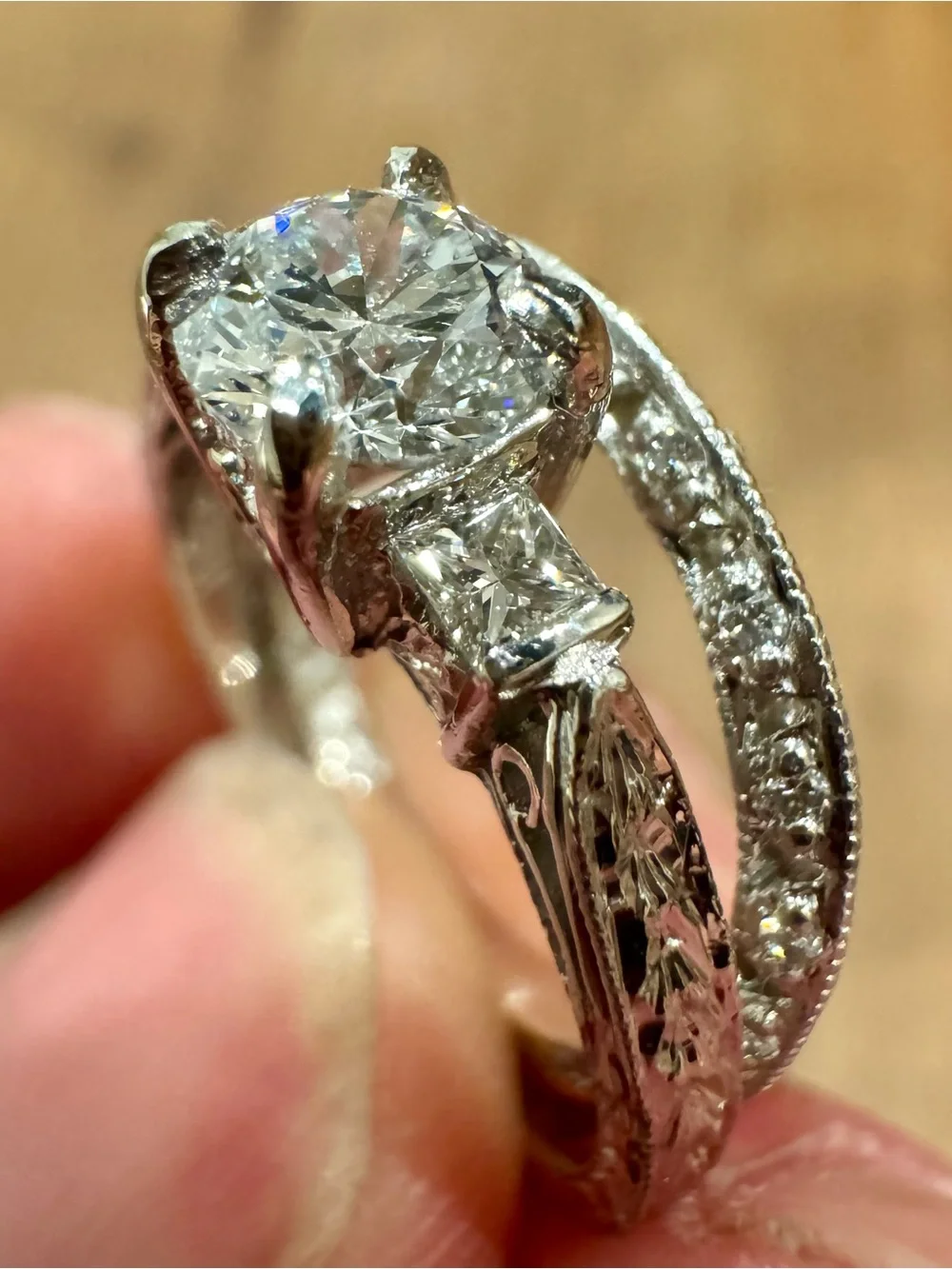 TACORI Platinum Diamond Engagement Ring Set